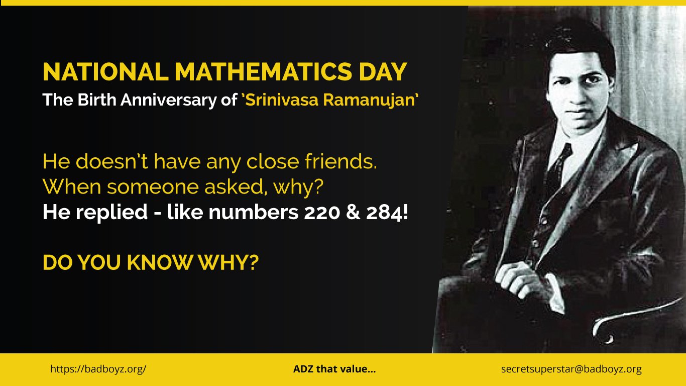 National Mathematics Day Bad Boyz
